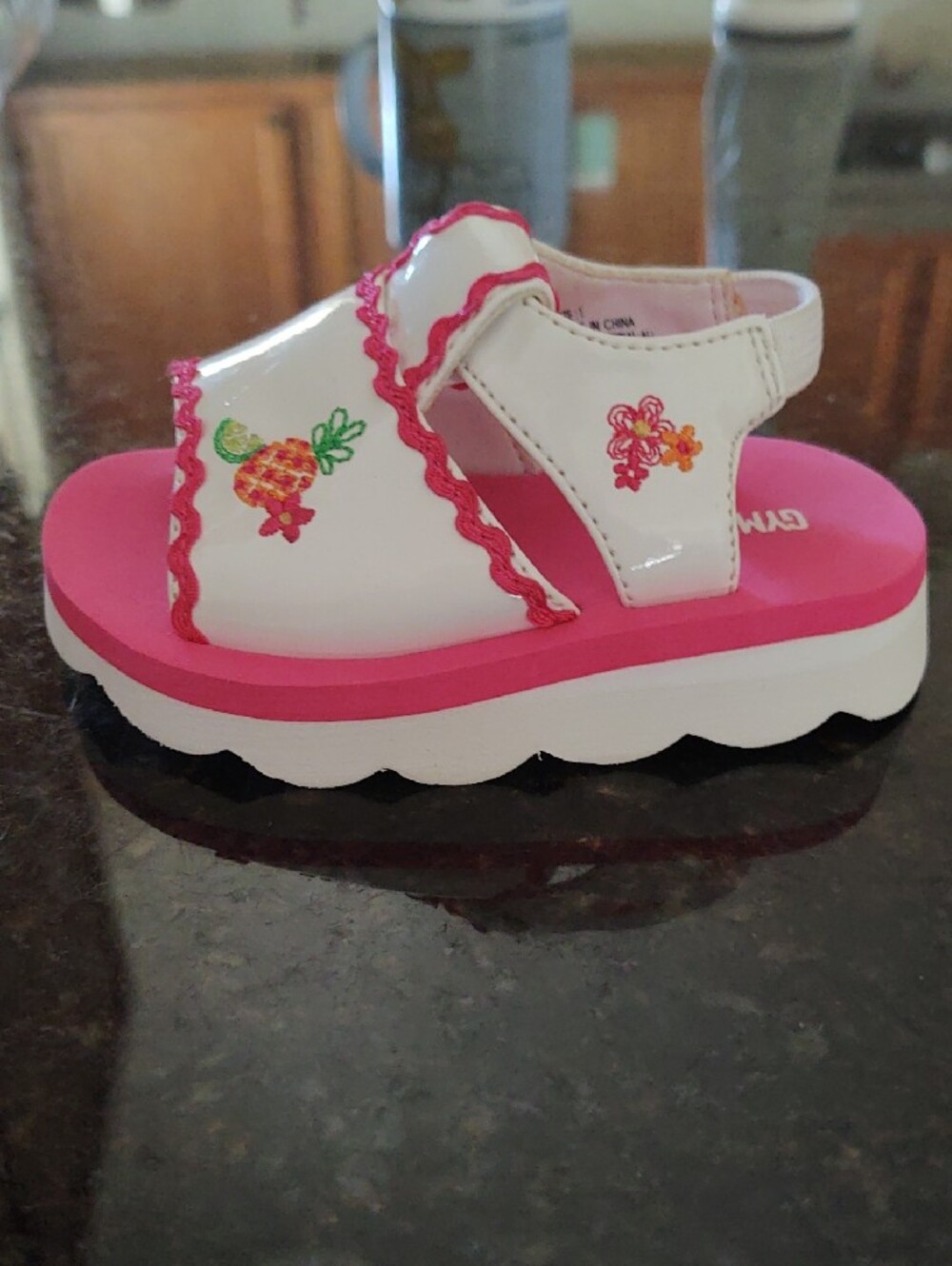 Gymboree Toddler Girls Summer Sandals Pineapple Strawberry Flower Platform Sz 1